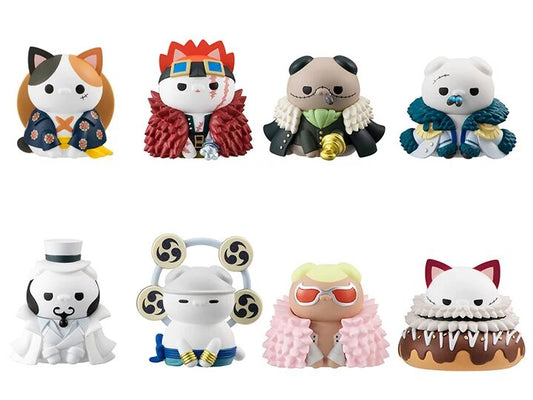 Megahouse Mega Cat Project: One Piece - Nyan Piece Nyaan! Luffy with Rivals Box of 8 Figures