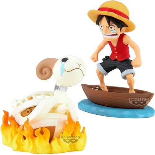 One Piece Monkey D. Luffy and Going Merry World Collectable Figure Log Stories Statue – Banpresto One Piece Figure