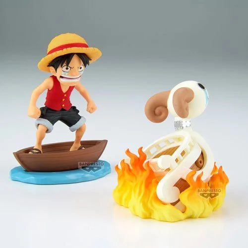 One Piece Monkey D. Luffy and Going Merry World Collectable Figure Log Stories Statue – Banpresto One Piece Figure