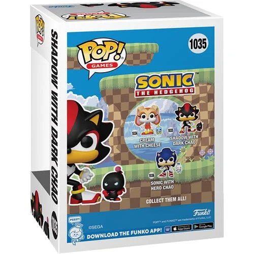 Sonic The Hedgehog Shadow Funko Pop! Vinyl Figure with Dark Chao Buddy #1035