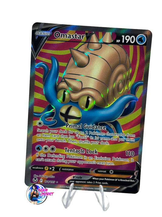 Pokemon Silver Tempest: Omastar V Full Art #174