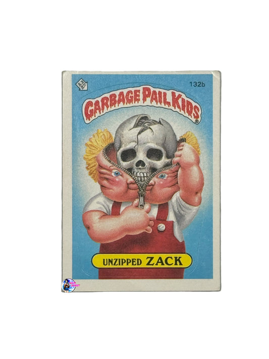 Garbage Pail Kids 1986 Unzipped Zack 132b