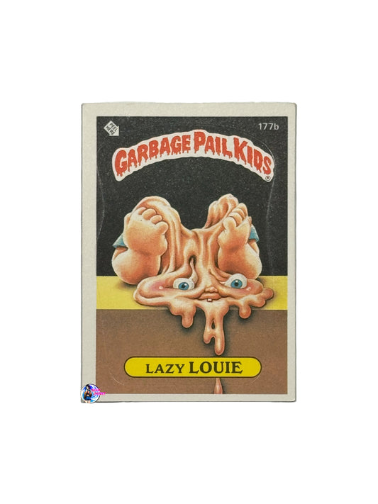 Garbage Pail Kids 1986 Lazy Louie 177b