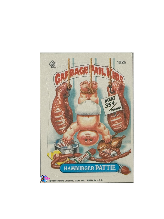 Garbage Pail Kids 1986 Hamburger Pattie 192b