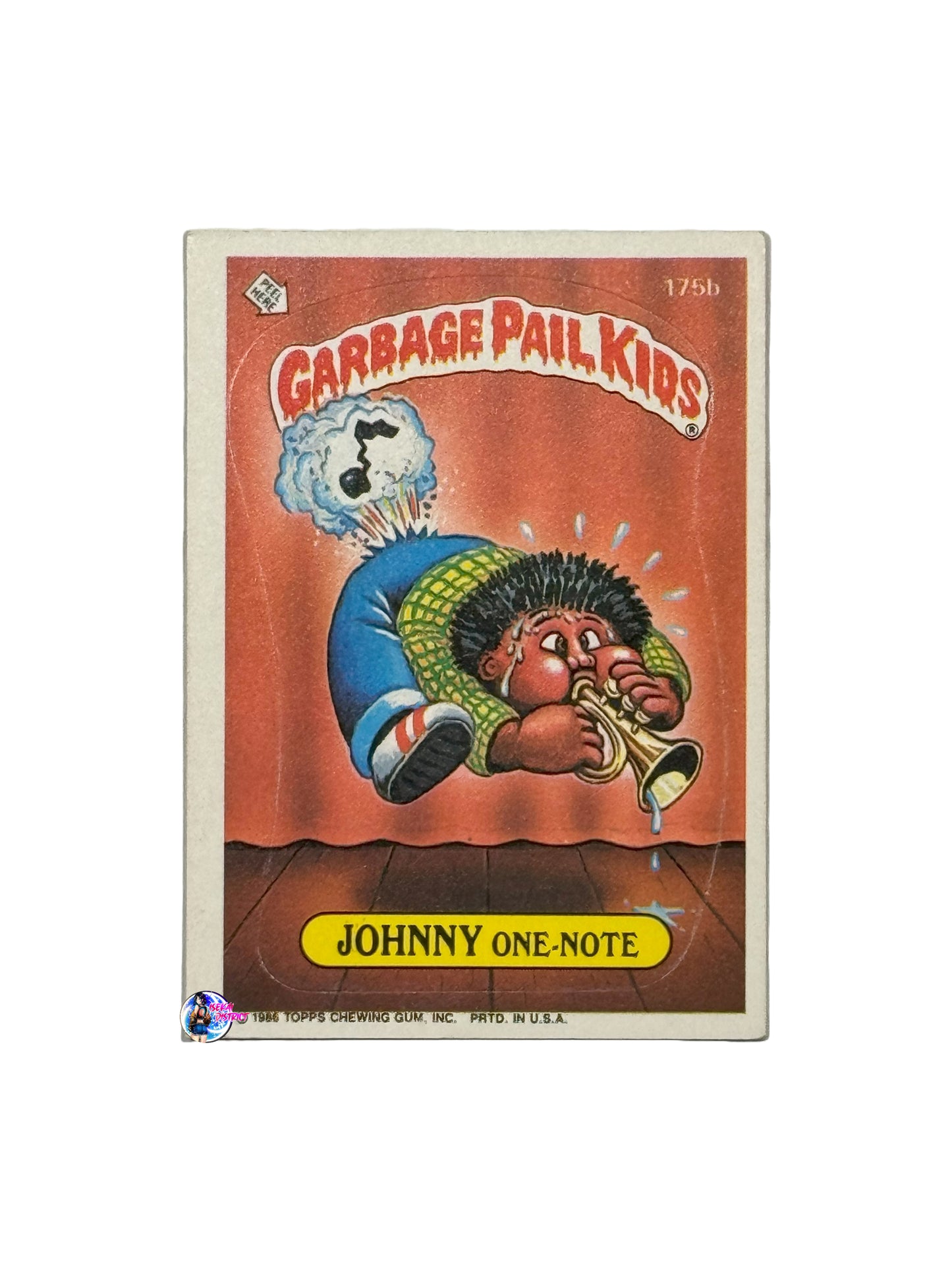 Garbage Pail Kids 1986 Johnny One-Note 175b