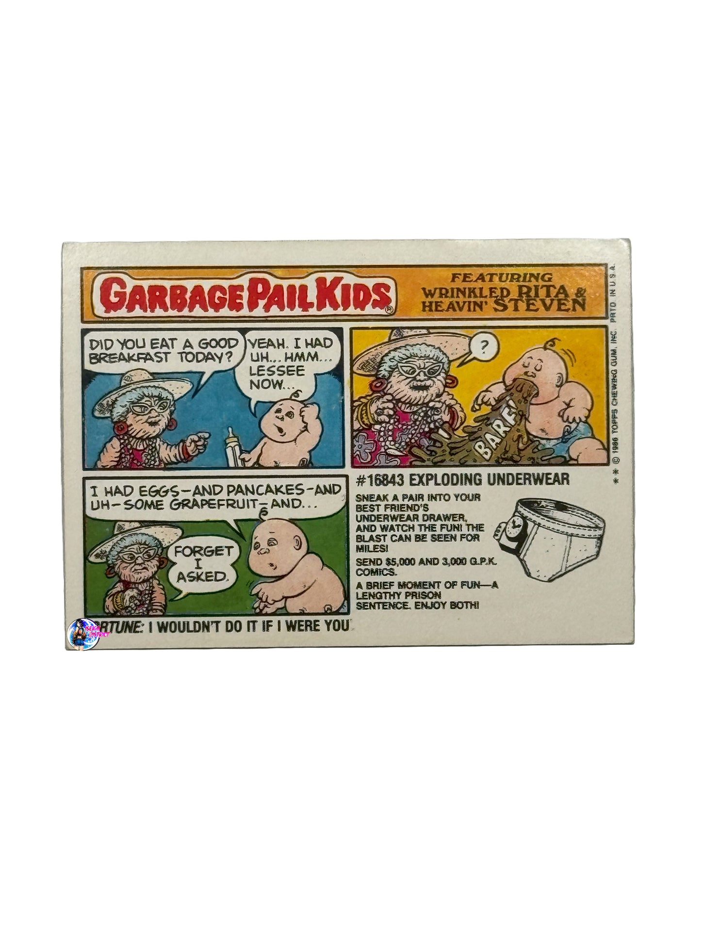 Garbage Pail Kids 1986 Bridget Digit 218b