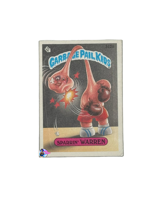 Garbage Pail Kids Sparrin' Warren 322b