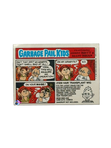 Garbage Pail Kids 1987 Graham Bell 313A