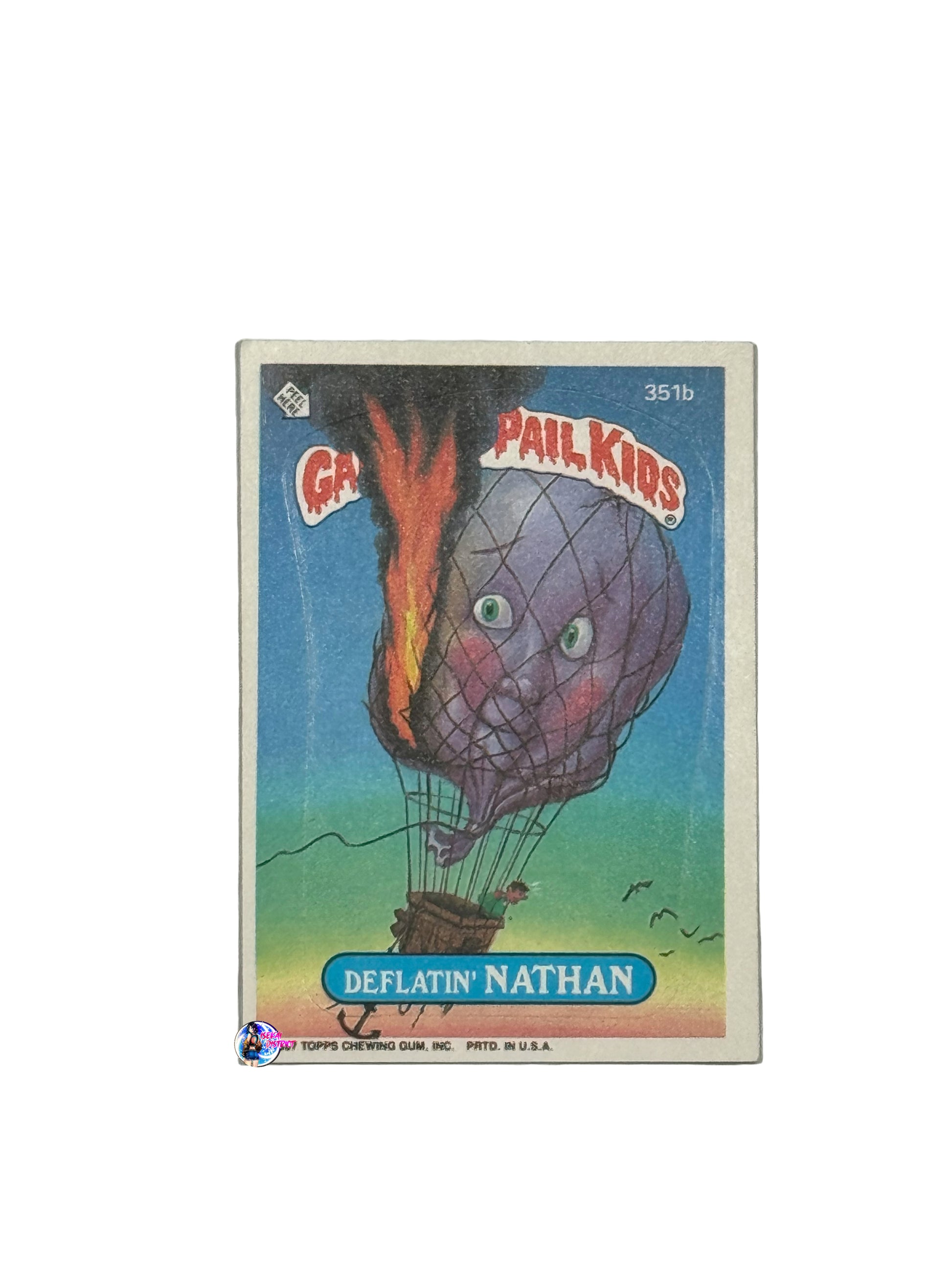 Garbage Pail Kids 1987 Deflatin' Nathan 351b