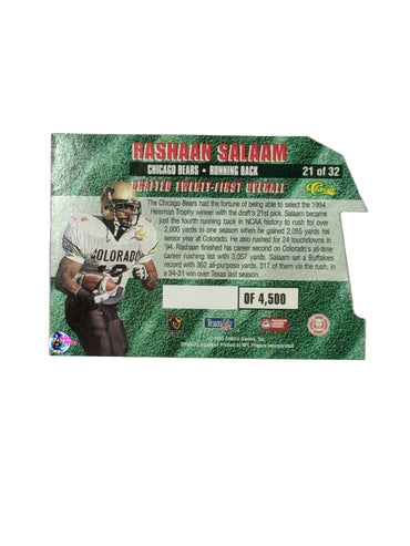 1995 Classic 1st Round Pick #21 Rashaan Salaam (Chicago Bears)