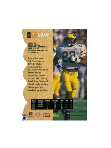 1995 Classic 5Sport Ty Law (65) (New England Patriots)