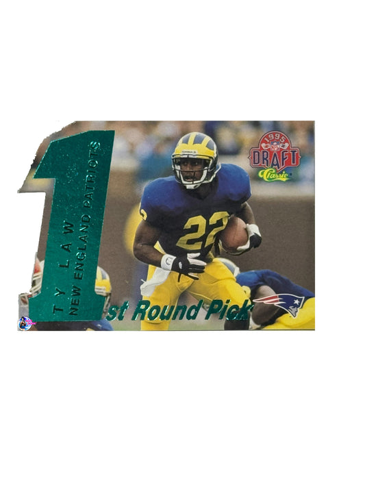 1995 Draft Classic 1st Round Pick Card Ty Law (23) (New England Patriots)