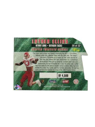 1995 Draft Classic 1st Round Pick card Luther Elliss (20) (Detroit Lions)