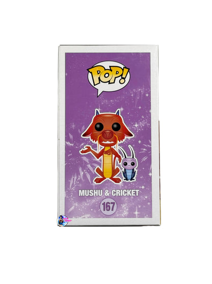 Funko Pop: Mulan Mushu & Cricket #167 Signed by Illustrator Peter Raymundo