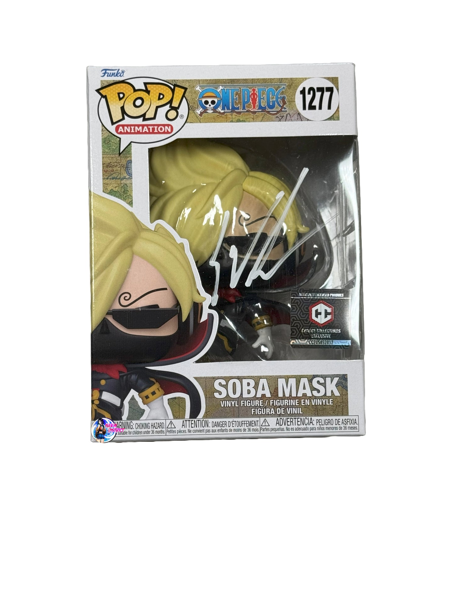 Funko Pop: One Piece Soba Mask (Sanji) #1277 (Chalice Collectibles exl.) Signed by Eric Vale