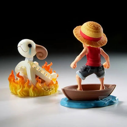 One Piece Monkey D. Luffy and Going Merry World Collectable Figure Log Stories Statue – Banpresto One Piece Figure