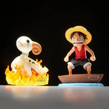 One Piece Monkey D. Luffy and Going Merry World Collectable Figure Log Stories Statue – Banpresto One Piece Figure