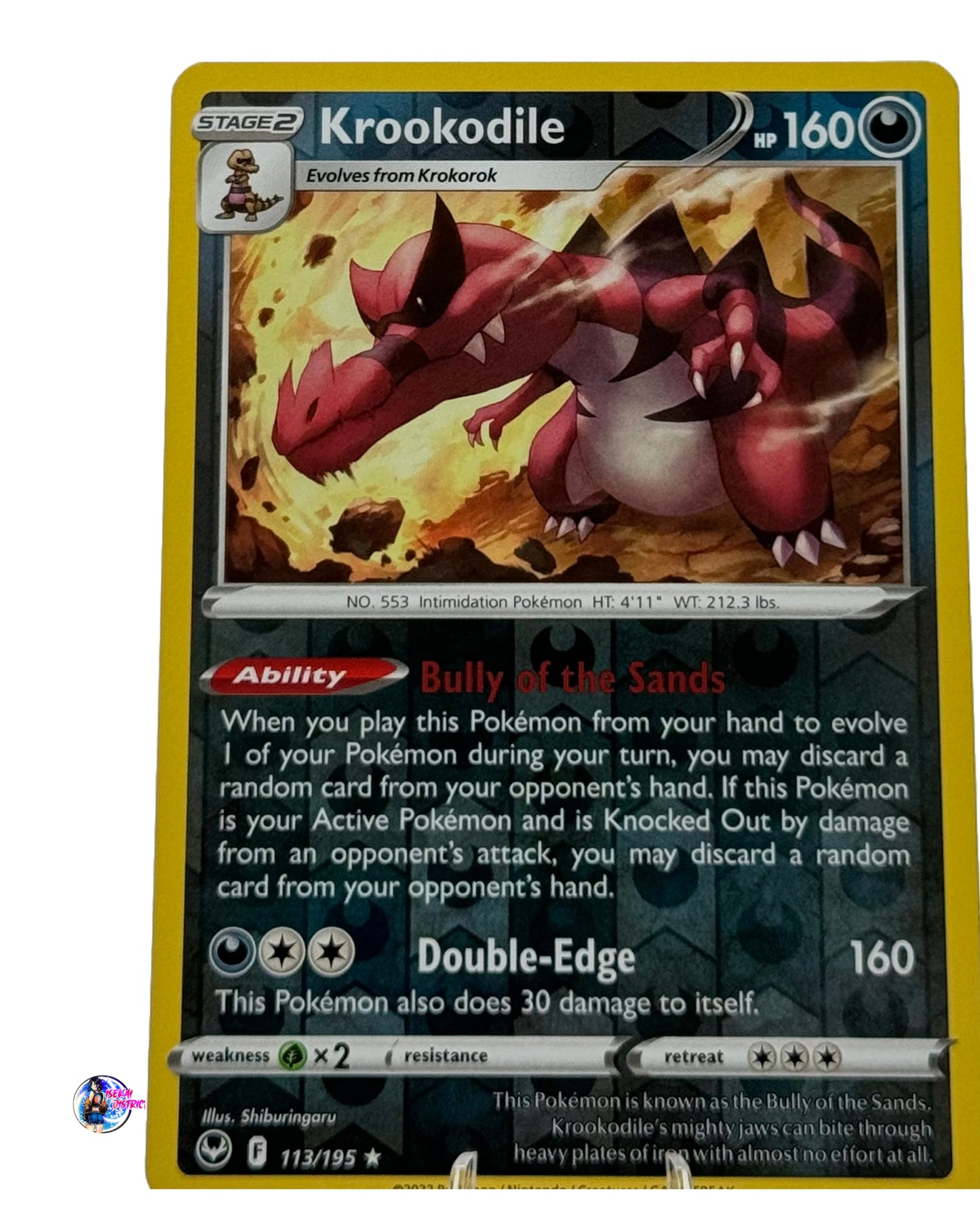 Pokemon Silver Tempest: Krookodile Reverse Holo #113