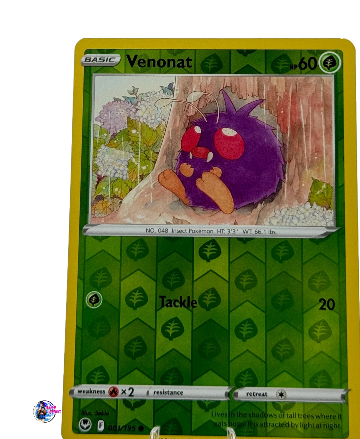 Pokemon Silver Tempest: Venonat Reverse Holo #001