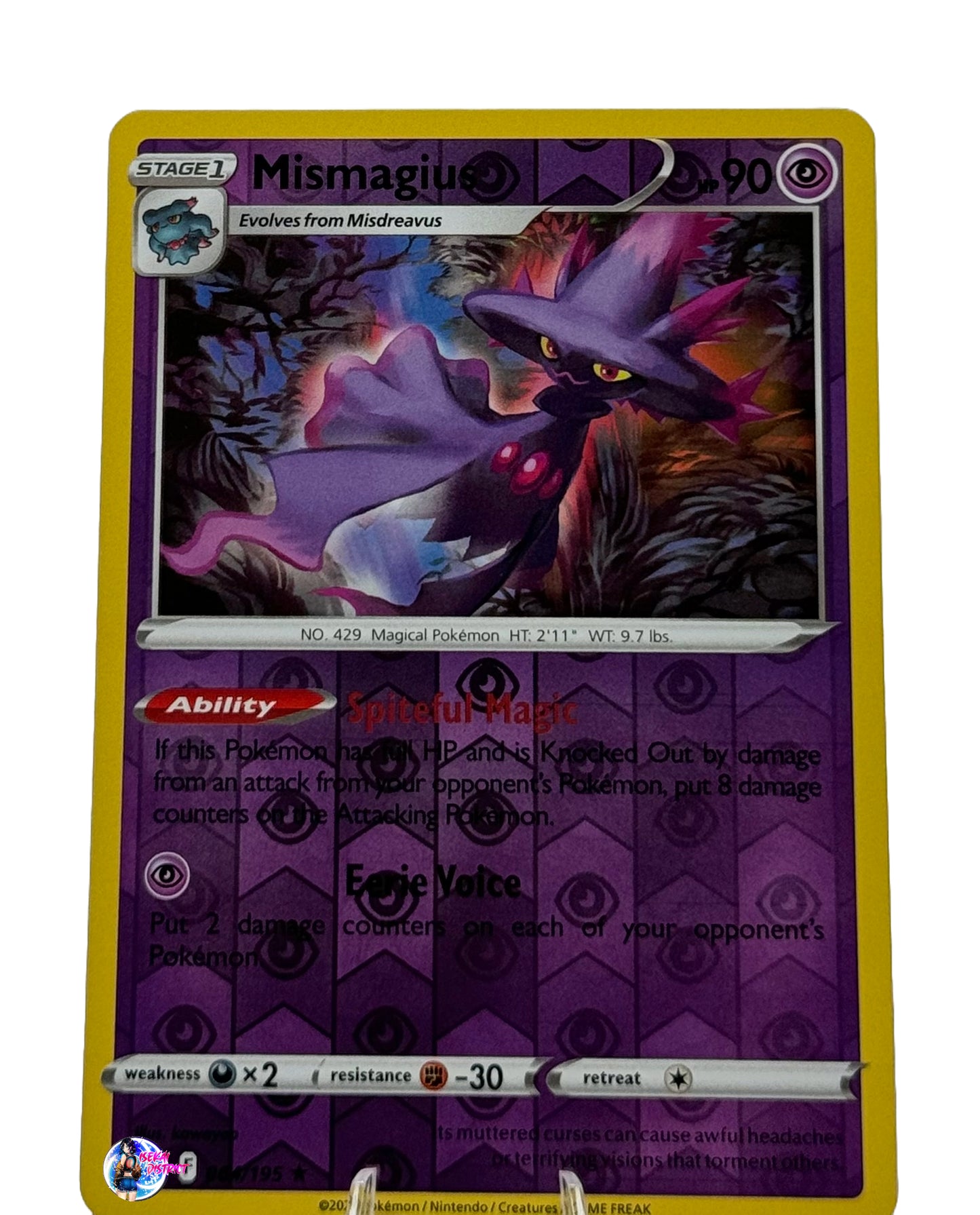 Pokemon Silver Tempest: Mismagius Reverse Holo #064