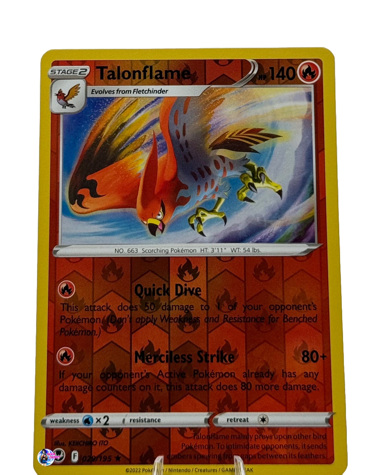 Pokemon Silver Tempest: Talonflame Reverse Holo