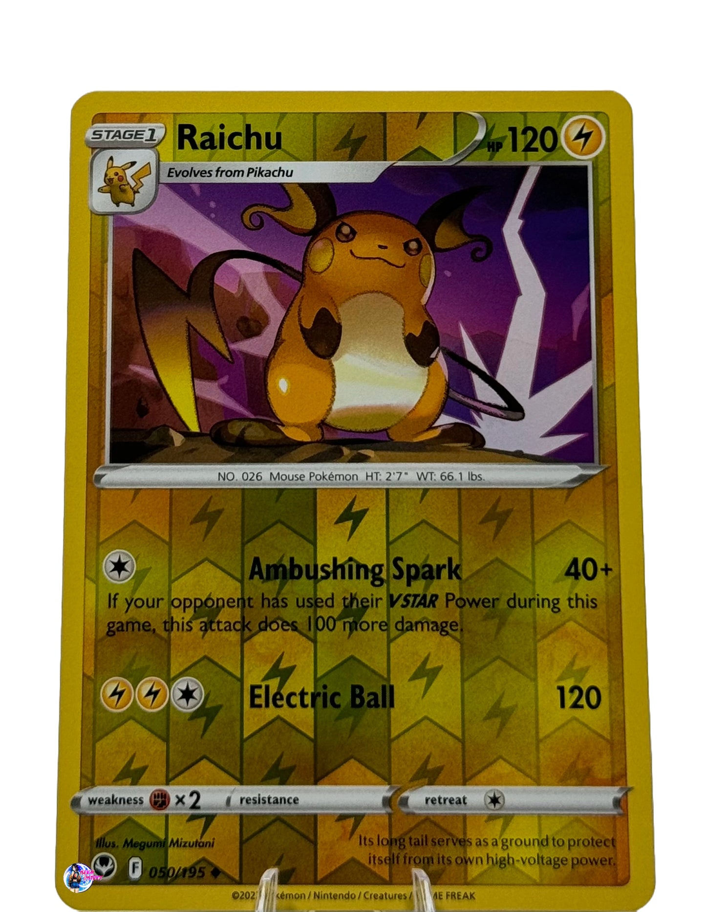 Pokemon Silver Tempest: Raichu Reverse Holo