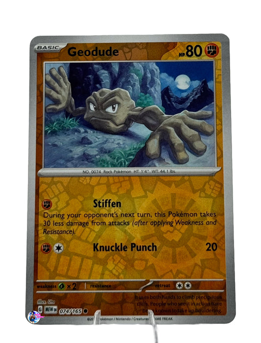 Pokemon 151: Geodude Reverse Holo #074