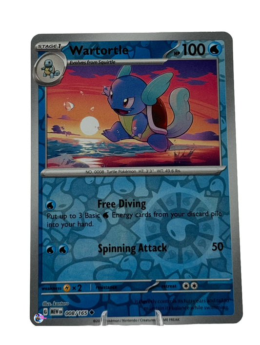 Pokemon 151: Wartortle Reverse Holo #008