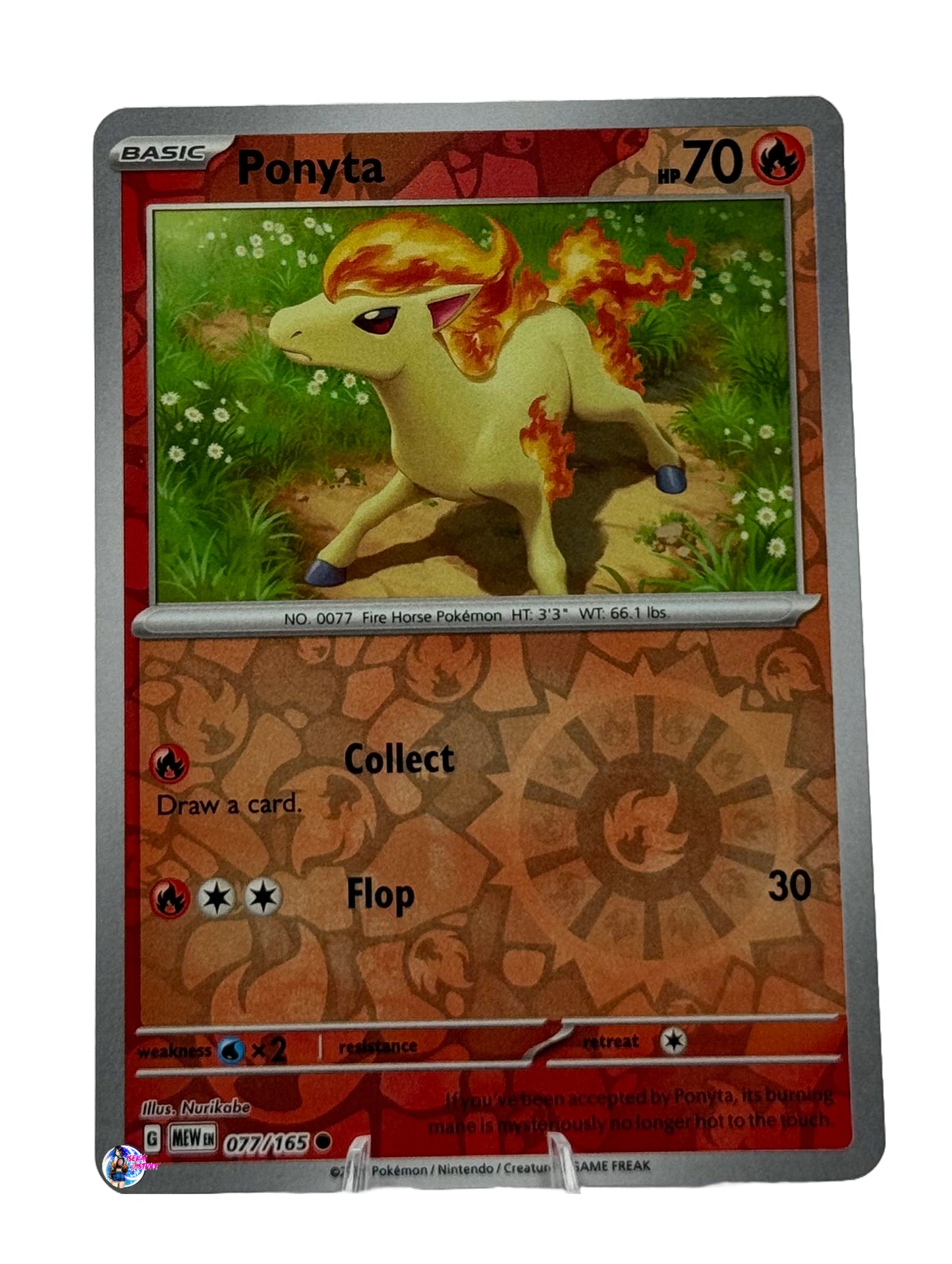 Pokemon 151: Ponyta Reverse Holo #077