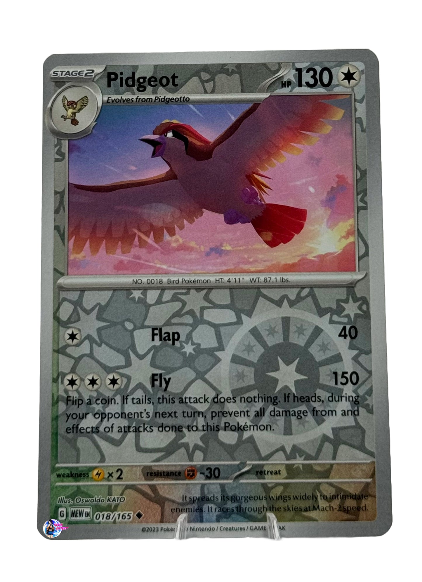 Pokemon 151: Pidgeot Reverse Holo #018