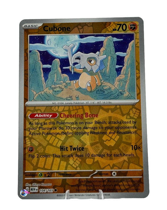 Pokemon 151: Cubone Reverse Holo #104