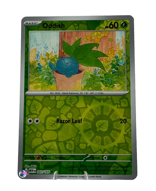 Pokemon 151: Oddish Reverse Holo #043