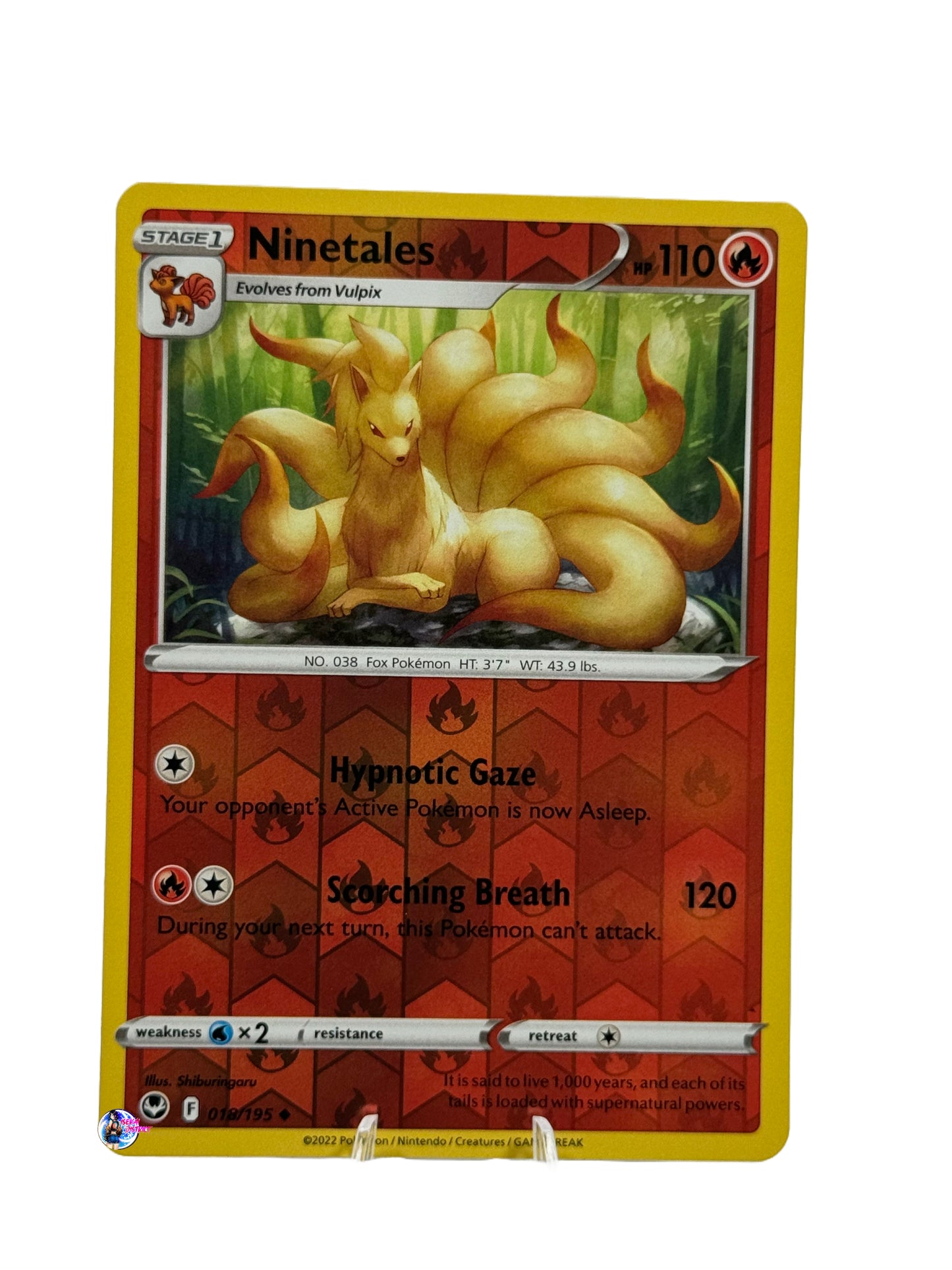 Pokemon Silver Tempest: Ninetales Reverse Holo #018