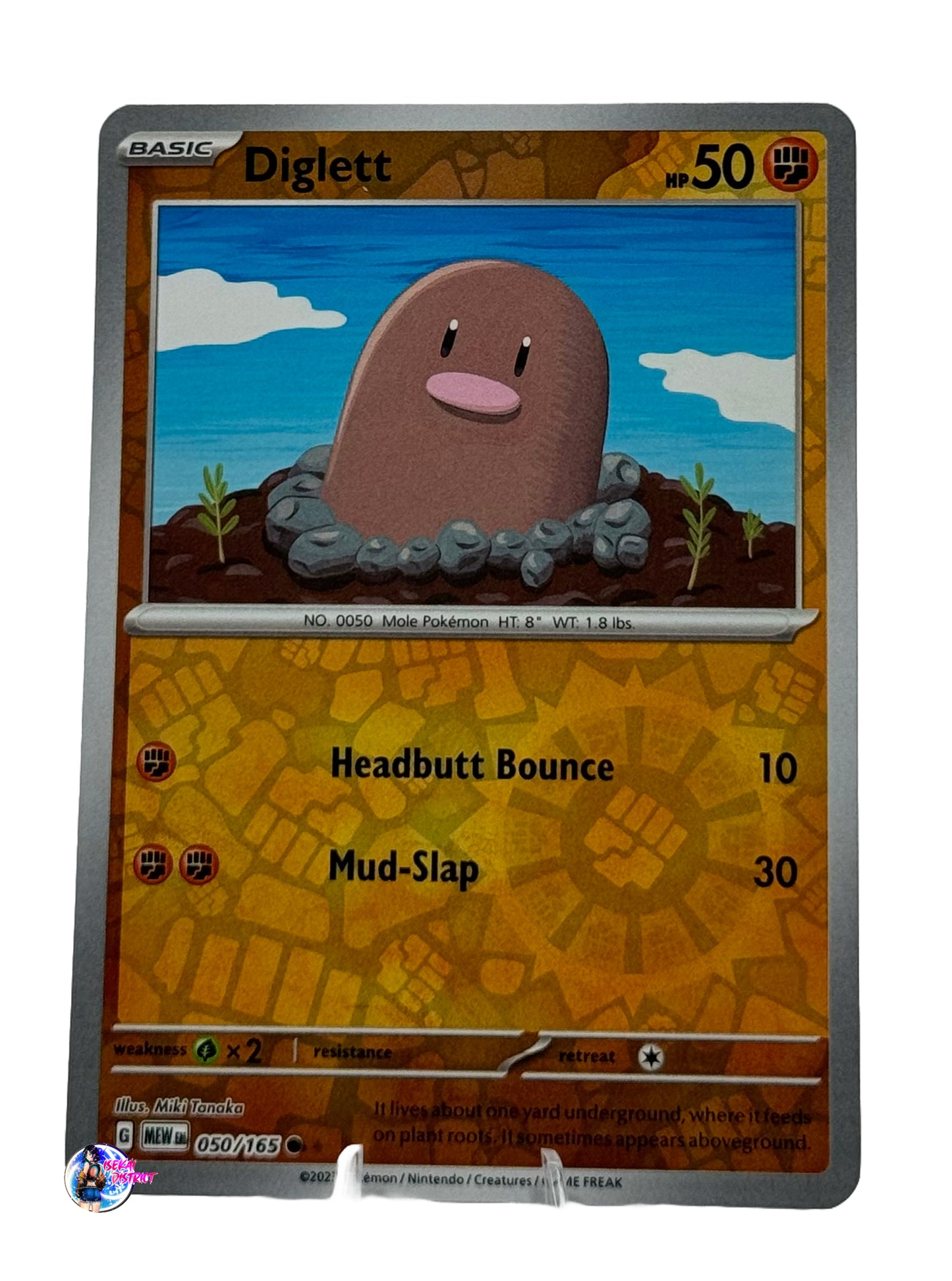 Pokemon 151: Diglett Reverse Holo #050