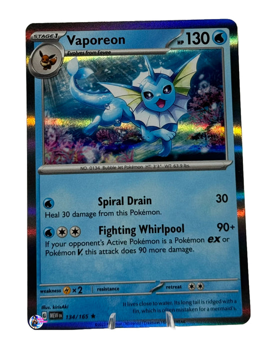 Pokemon 151: Vaporeon Holo #134