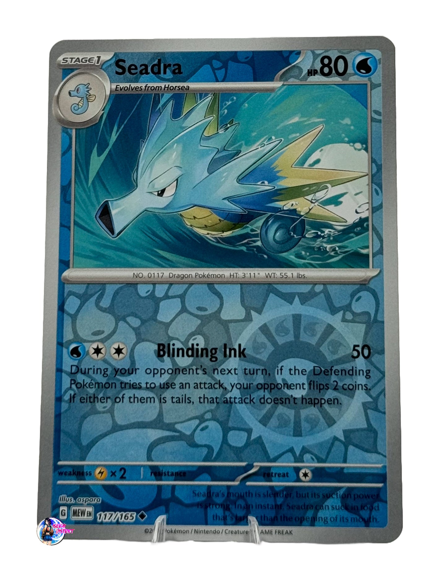 Pokemon 151: Seadra Reverse Holo #117