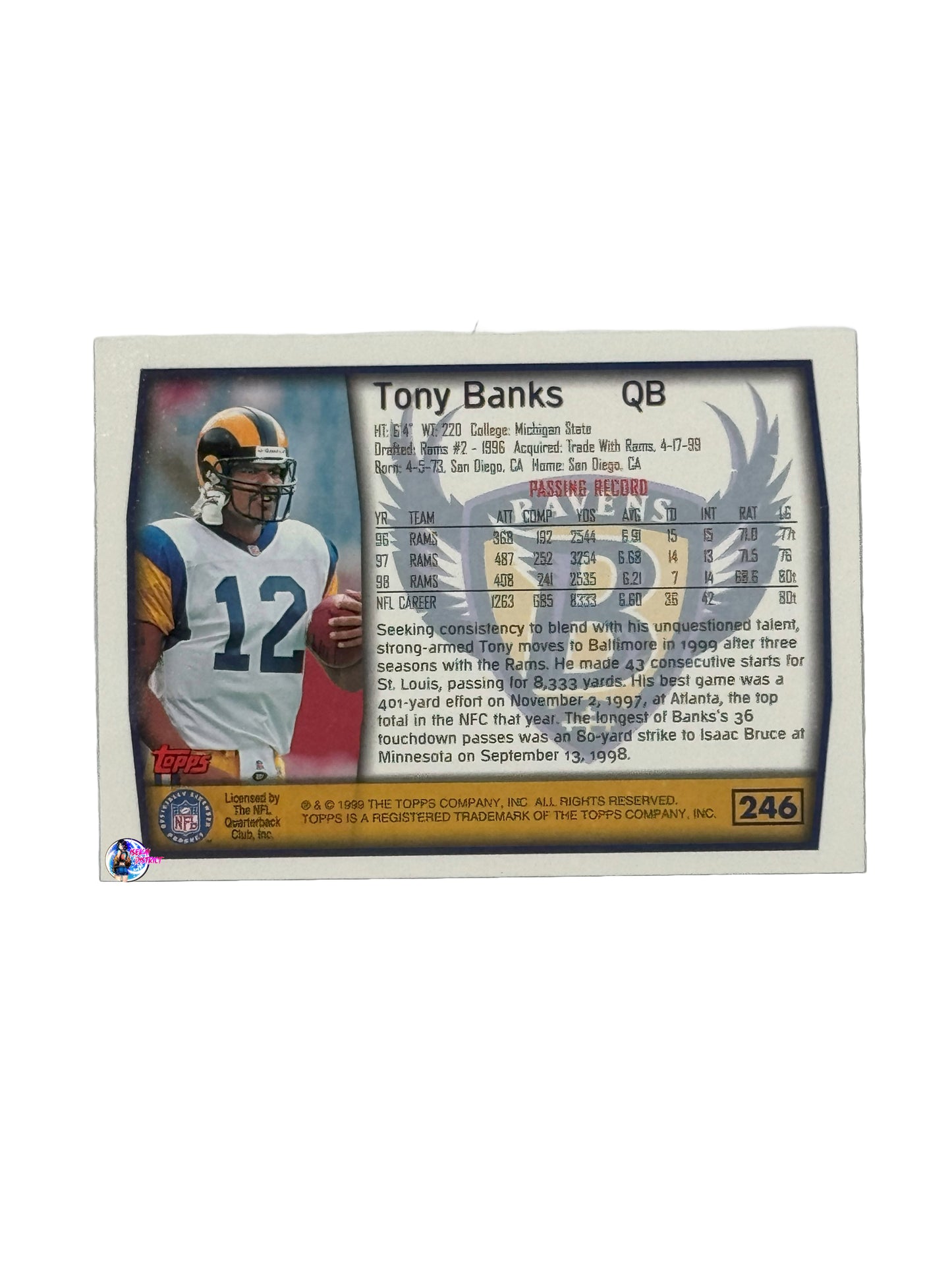 1999 Topps #246 Tony Banks (St. Louis Rams)