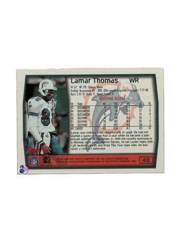 1999 Topps #48 Lamar Thomas (Miami Dolphins) (Signed)