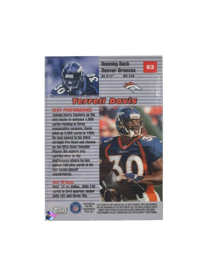 1999 Topps Bowmans Best (Best Performers) Terrell Davis (#93) (Denver Broncos)