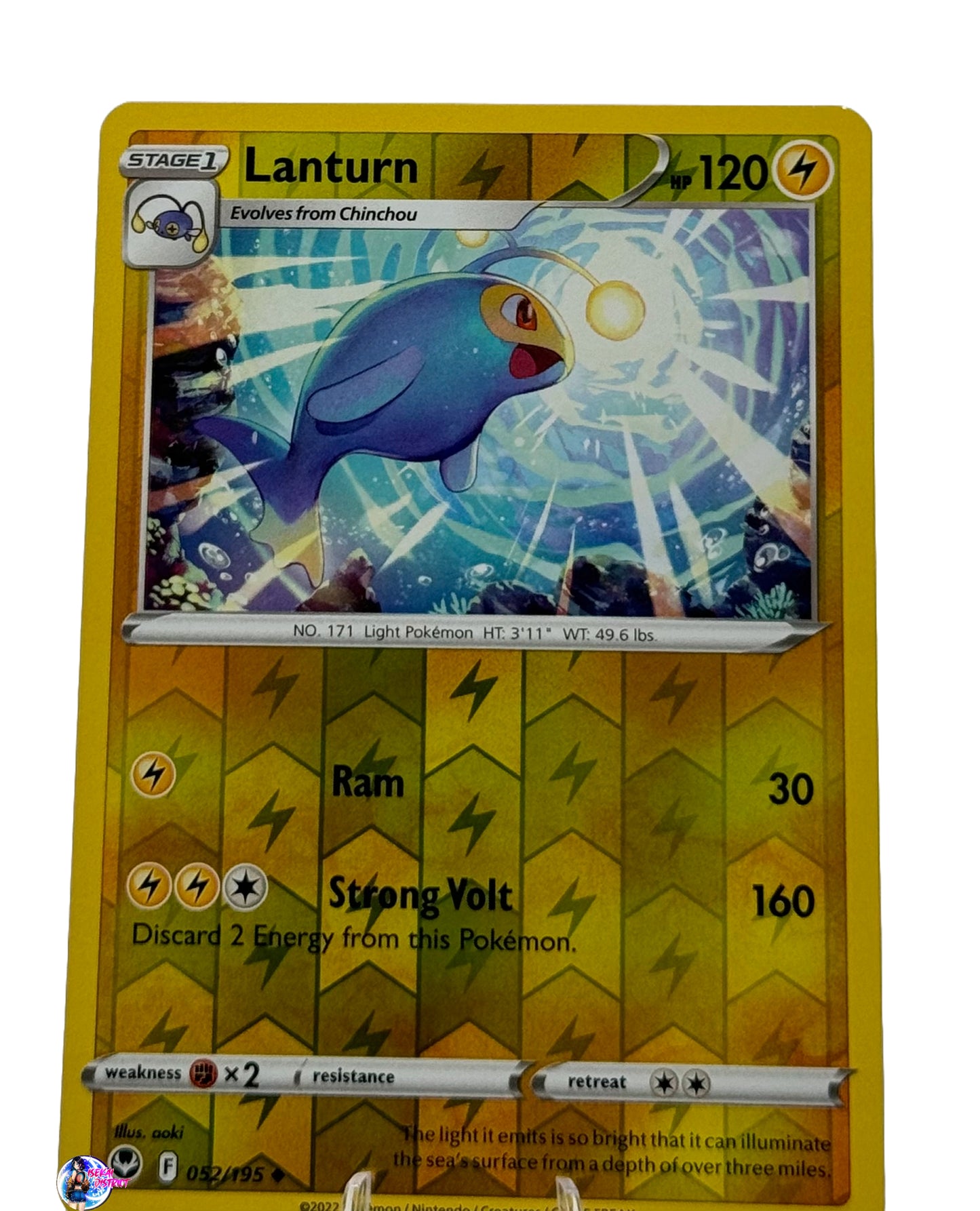 Pokemon Silver Tempest: Lanturn Reverse Holo #052