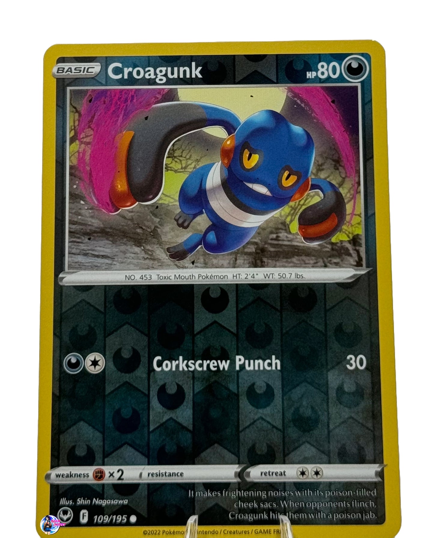 Pokemon Silver Tempest: Croagunk Reverse Holo